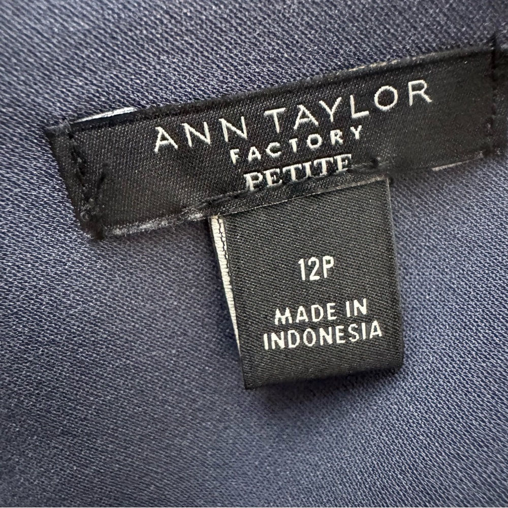 Ann Taylor Factory Floral Shift Dress 12P Petite Feminine Classic - Picture 5 of 7